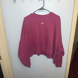 Purple Nike Crop Sweatshirt